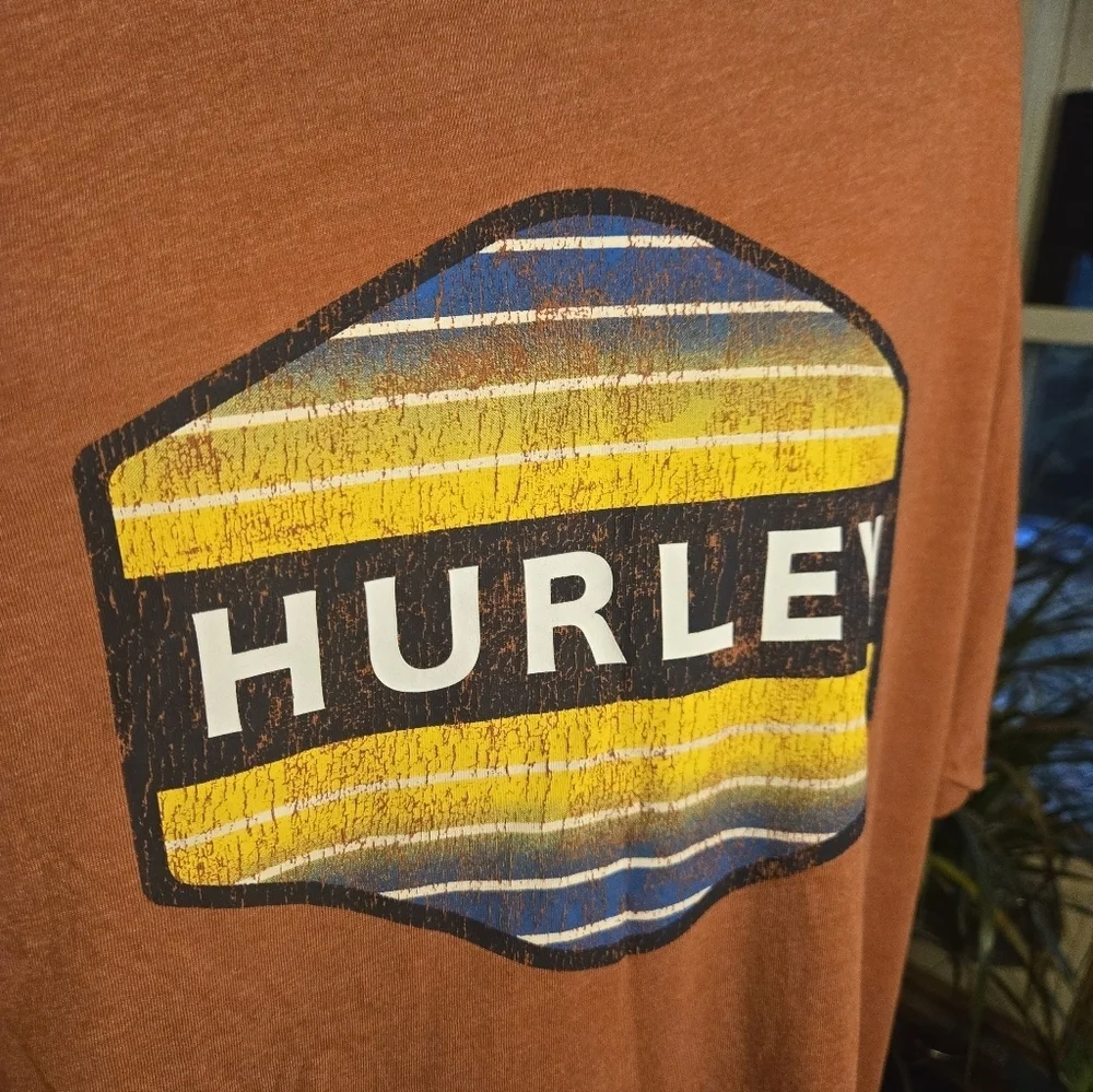 Hurley Men's Orange Graphic T-Shirt